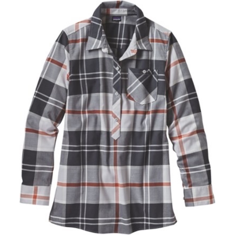 SOLD Patagonia Featherstone Tunic Plaid Shirt S - Picture 1 of 6